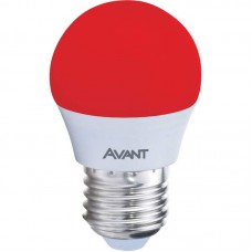 10815 - Lâmpada Bolinha LED E27 2W Bivolt Vermelho - Avant