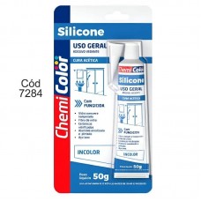 7284 - COLA SILICONE 50GR ENCARTELADO BRANCO CHEMICOLOR
