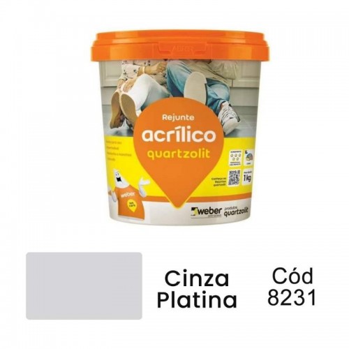 REJUNTE ACRILICO CZ.PLAT.1KG QUARTZ