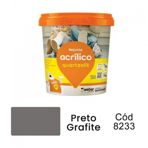 REJUNTE ACRILICO PT.GRAFITE 1KG QUARTZ