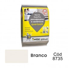 8735 - REJUNTE  PORCELANATO BRANCO 1KG QUARTZ