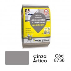 8736 - REJUNTE  PORCELANATO CINZA ART.1KG QUART