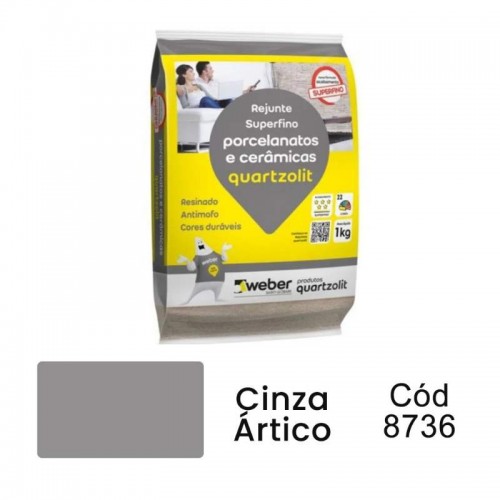 REJUNTE  PORCELANATO CINZA ART.1KG QUART
