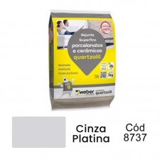 8737 - REJUNTE  PORCELANATO CINZA PLA.1KG QUART