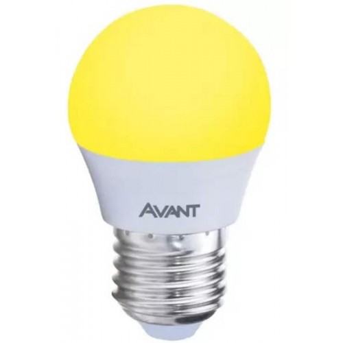 Lâmpada Bolinha LED E27 4W Bivolt Amarelo - Avant