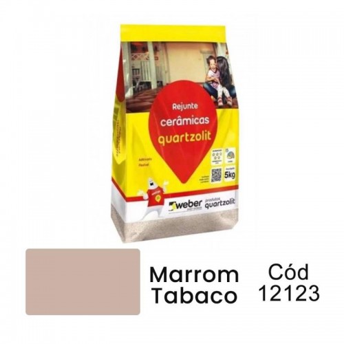 REJUNTE 5KG MARROM TABACO QUARTZOLIT