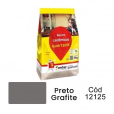 12125 - REJUNTE 5KG PRETO GRAFITE QUARTZOLIT