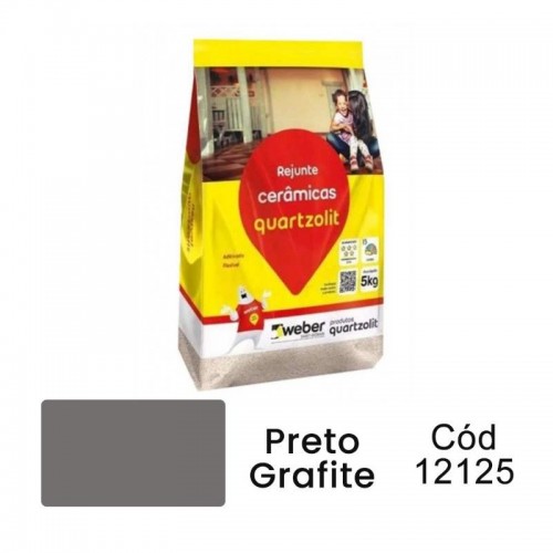 REJUNTE 5KG PRETO GRAFITE QUARTZOLIT