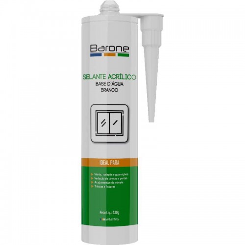 Selante Acrílico Branco 430gr - Barone