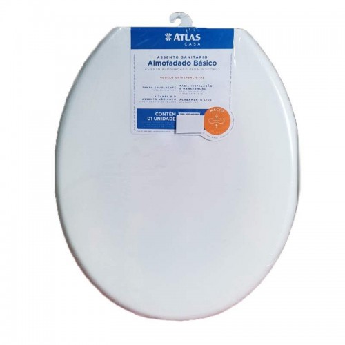 Assento Sanitário Almofadado Branco - Atlas