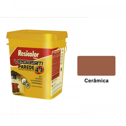 MANTA LIQUIDA PINTURA IMPERMEAVEL VEDASIM PAREDE CERAMICA 18KG RESICOLOR  