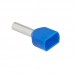 TERMINAL ISOLADO TUB. DUPLO AZ 2,5MM COMP.10 ENCARTELADO 20PCS SFOR