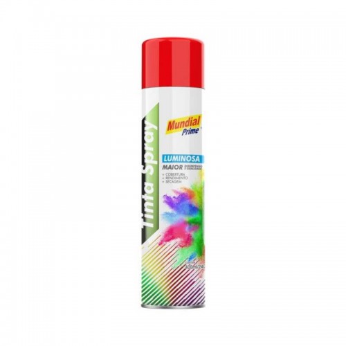 SPRAY LUMINOSO MUNDIAL PRIME VERMELHO 400ML