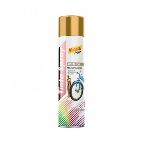 SPRAY METALICO MUNDIAL PRIME DOURADO 400ML