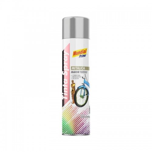 SPRAY METALICO MUNDIAL PRIME PRATA 400ML