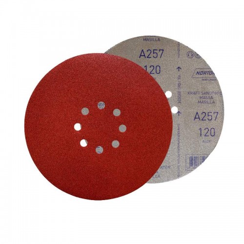 DISCO LIXA MASSA VELCRO A257 C/FURO 8