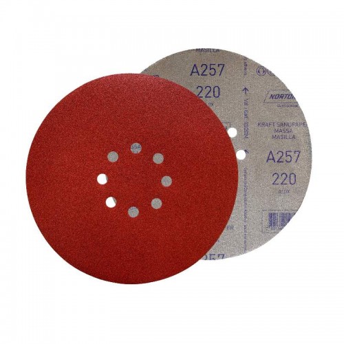 DISCO LIXA MASSA VELCRO A257 C/FURO 8