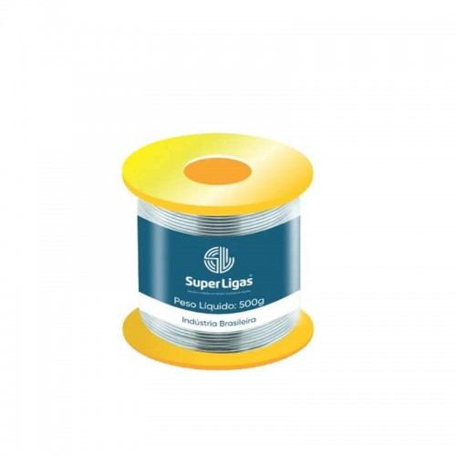 SOLDA CARRETEL RESINA ATIVADA 500GR 50X50 AMARELO 1,0MM SUPER LIGAS