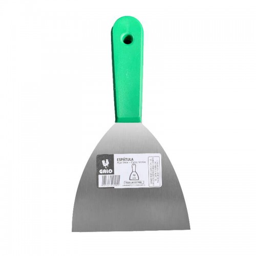 ESPATULA ACO INOX COM CABO PLASTICO 12,5CM GALO   