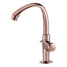 15570 - TORNEIRA LAVATORIO BICA ALTA MOVEL MESA ABS ROSE GOLD 1/4 VOLTA LINEA TIGRE 