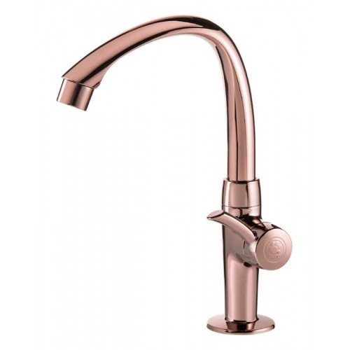 TORNEIRA LAVATORIO BICA ALTA MOVEL MESA ABS ROSE GOLD 1/4 VOLTA LINEA TIGRE 