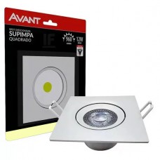 13315 - Spot LED Embutir Quadrada 12w Amarela-3000K - Avant