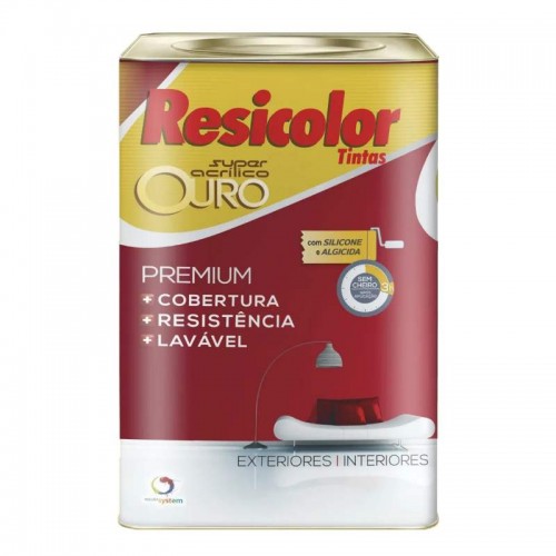 TINTA ACR.PREMIUM OURO 18L BR-FOSCO RESICOLOR 