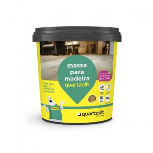 MASSA P/MADEIRA BRANCA 400G F12 QUARTZOLIT