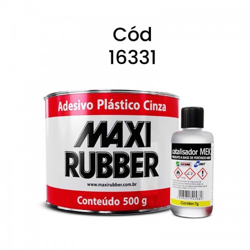 MASSA PLASTICA 500GR CINZA MAXI RUBBER 