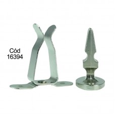 16394 - FIXADOR P/ PORTA AÇO NIQUELADO RODAPE STARFER