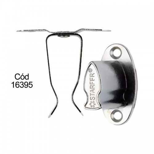 FIXADOR P/ PORTA AÇO NIQUELADO PISO STARFER
