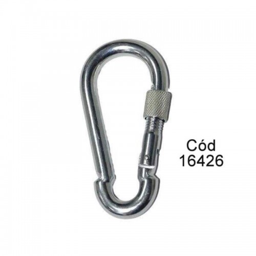 MOSQUETAO ZINCADO 8X80 C/TRAVA DE ROSCA STARFER