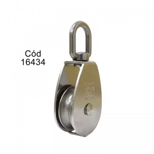 ROLDANA OLHAL INOX POLIA/MOITAO 50MM CAPACIDADE 100KG STARFER 