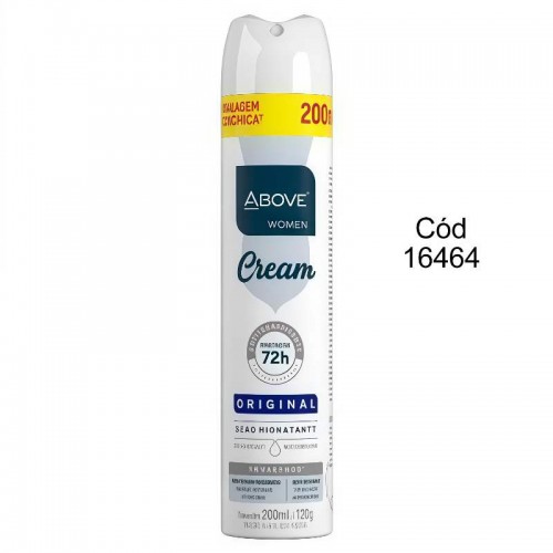 DESODORANTE ANTITRANSPIRANTE ABOVE CREAM ORIGINAL 72H 200ML/120G
