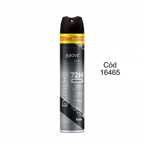 DESODORANTE ANTITRANSPIRANTE ABOVE EXTREME BLACK MEN 72H 200ML/120G