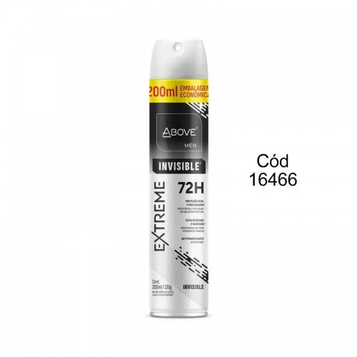 DESODORANTE ANTITRANSPIRANTE ABOVE EXTREME INVISIBLE MEN 72H 200ML/120G