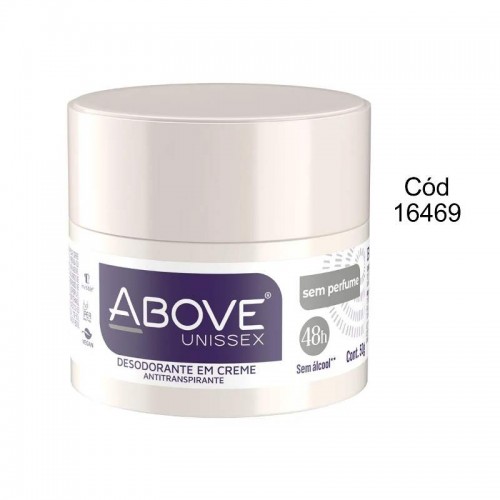 DESODORANTE ANTITRANSPIRANTE ABOVE CREME CLASSICO SEM PERFUME 48H POTE 50G