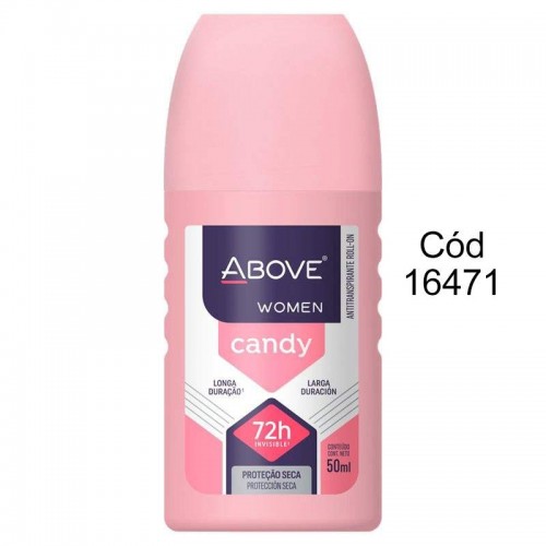 DESODORANTE ANTITRANSPIRANTE ABOVE ROLLON CANDY WOMEN 72H 50ML