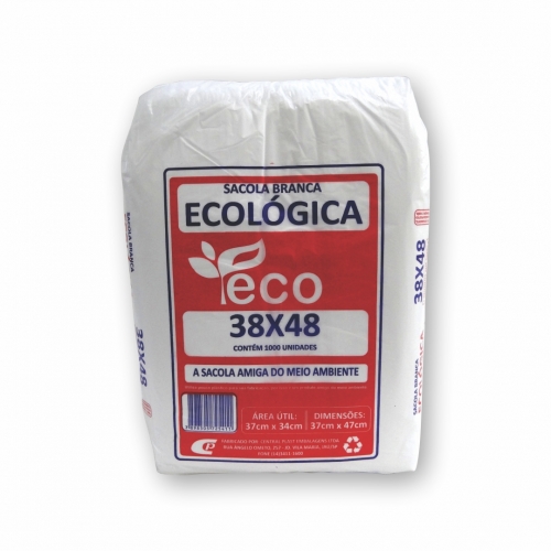 Sacola Plástica Eco 38x48 c/ 1000 Unidades