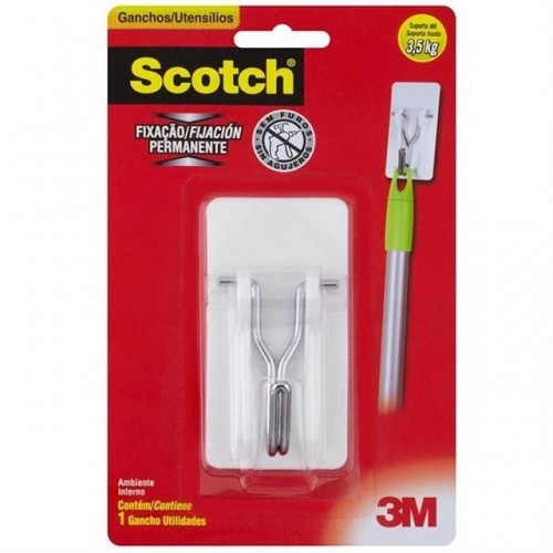 GANCHO ADESIVO SCOTCH 3M P/UTENSILIOS  SUPORTA 3,5KG HB004684351