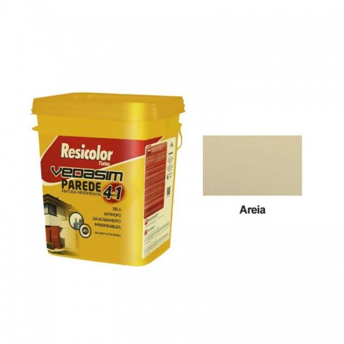 TINTA BORRACHA LIQUIDA VEDASIM AREIA 18KG PINTURA IMPERMEAVEL RESICOLOR