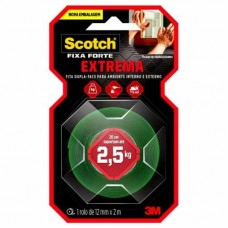 16005 - FITA DUPLA FACE FIXA FORTE EXTREMA 2,5KG 12MMX1,4MT 3M USO EXTERNO/INTERNO