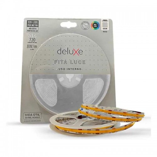 FITA LED COB 8W POR METRO IP20 12V 6500K 5MT AVANT