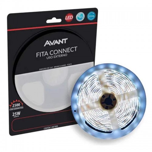 FITA LED DIRETO NA REDE 5W P/METRO 220V IP65 6500K 5MT AVANT