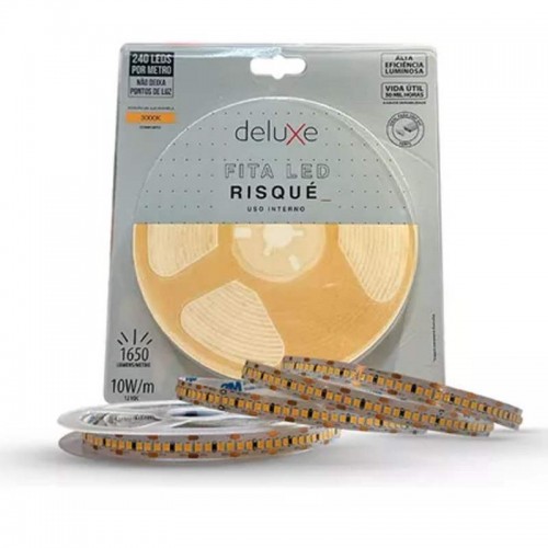 FITA LED RISQUE 10W POR METRO IP20 12V 3000K 5MT AVANT