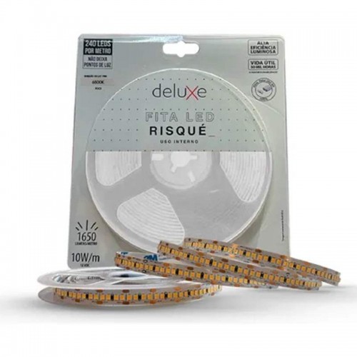 FITA LED RISQUE 10W POR METRO IP20 12V 6500K 5MT AVANT