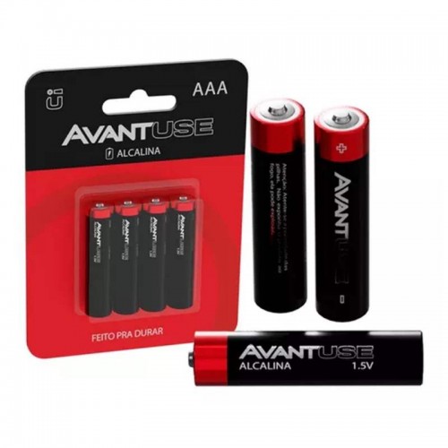 PILHA ALCALINA C/4 AAA 1,5V AVANT