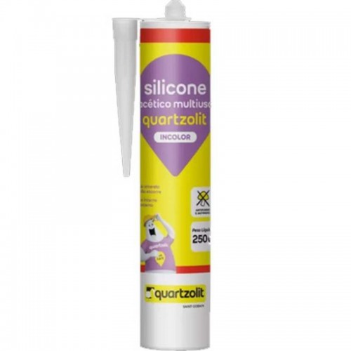 COLA SILICONE ACETICO 250GR INCOLOR QUARTZOLIT