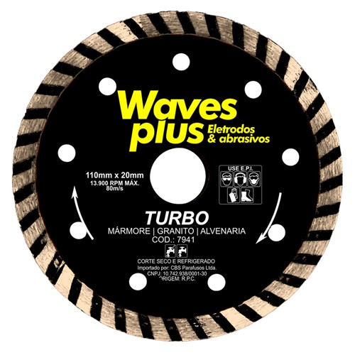 DISCO DIAMANTADO TURBO WAVES BLACK