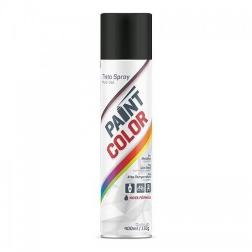 SPRAY ALTA TEMP.PAINTCOLOR PRETO FOSCO 400ML